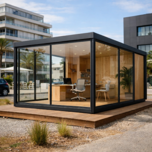 Oficina modular acristalada nueva prefabricada